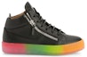 Order (W) Giuseppe Zanotti Mid-Top Kulit dan Paten 'Hitam' RW20003002