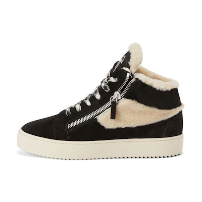 (W) Giuseppe Zanotti Mid-Top Sneaker 'Black Strap'