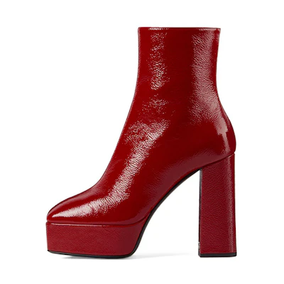 (W) Giuseppe Zanotti Morgana 'Red Leather Bootie'