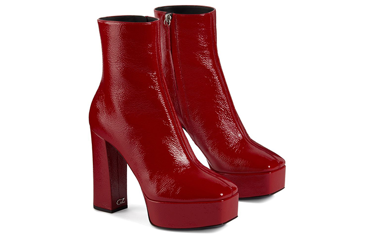(W) Giuseppe Zanotti Morgana 'Red Leather Bootie' 圖 3