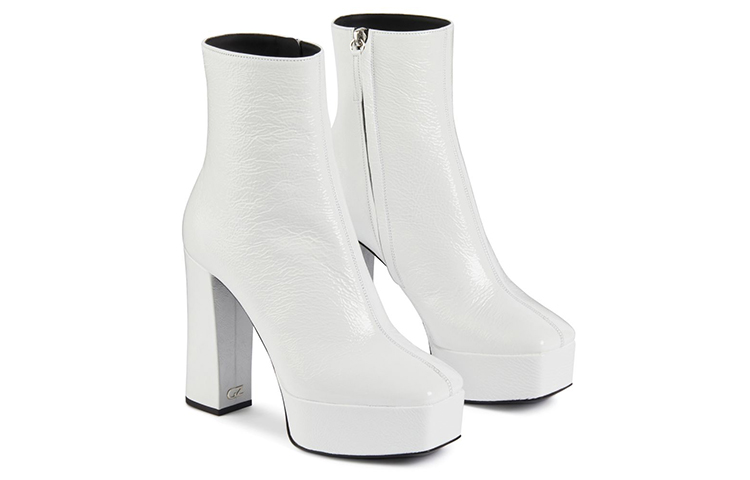 (W) Giuseppe Zanotti Morgana 'White Leather Boot' 圖 3