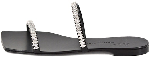 (Women) Giuseppe Zanotti Open-Toe Flat Sport Sandals 'Black' E100053001 (Women) Giuseppe Zanotti Open-Toe Flat Sport Sandals 'Black' E100053001