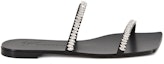 Order (W) Sandal Sukan Rata Giuseppe Zanotti Open-Toe 'Hitam' E100053001
