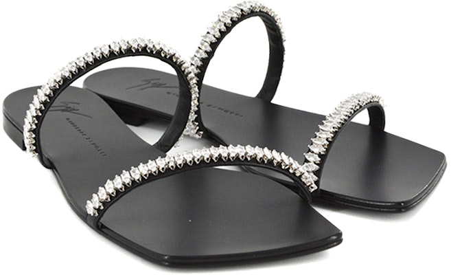 (Women) Giuseppe Zanotti Open-Toe Flat Sport Sandals 'Black' E100053001 Shop (Women) Giuseppe Zanotti Open-Toe Flat Sport Sandals 'Black' E100053001