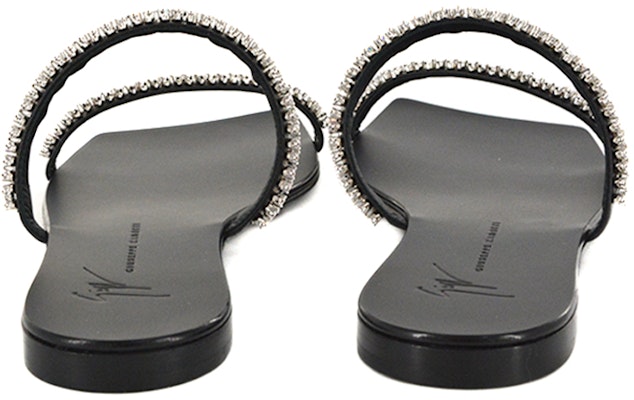 (W) Sandal Sukan Rata Giuseppe Zanotti Open-Toe 'Hitam' E100053001 Details for (W) Sandal Sukan Rata Giuseppe Zanotti Open-Toe 'Hitam' E100053001