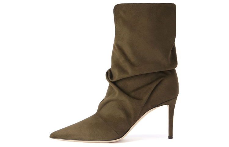 (Women) Giuseppe Zanotti Pointed Toe Stiletto Booties 'Military Green' I270031005