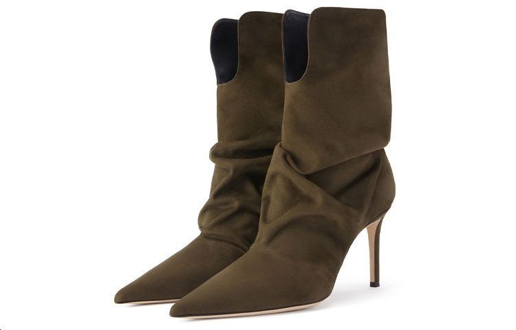 (W) Giuseppe Zanotti Pointed Toe Stiletto Booties 'Military Green' 圖 3