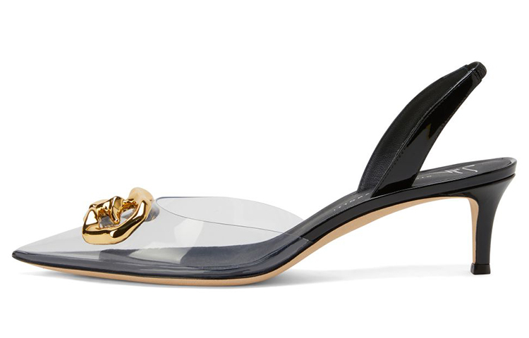 (Women) Giuseppe Zanotti PVC Pointed-Toe Stiletto 5cm 'Black' E250011004