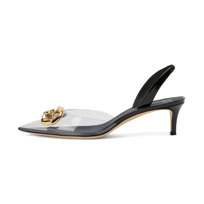 (W) Giuseppe Zanotti PVC Pointed-Toe Stiletto 5cm 'Black'