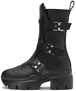 (W) 주세페 자노티 로미 '블랙 가죽 바이커' I170027001 Buy (W) 주세페 자노티 로미 '블랙 가죽 바이커' I170027001