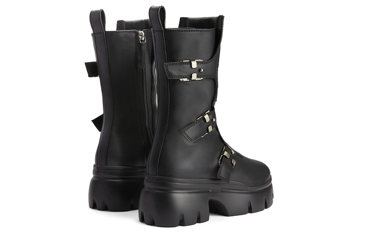 Lookbook (W) 朱塞佩·萨诺第 Romey 黑色皮革骑士靴 I170027001