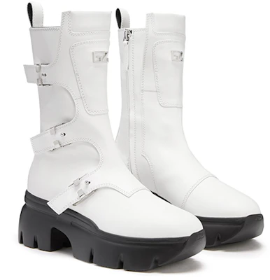 (Women) Giuseppe Zanotti Romey 'White Biker Boot' I170027002 Lookbook (Women) Giuseppe Zanotti Romey 'White Biker Boot' I170027002