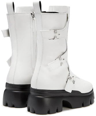 (Women) Giuseppe Zanotti Romey 'White Biker Boot' I170027002 Purchase (Women) Giuseppe Zanotti Romey 'White Biker Boot' I170027002