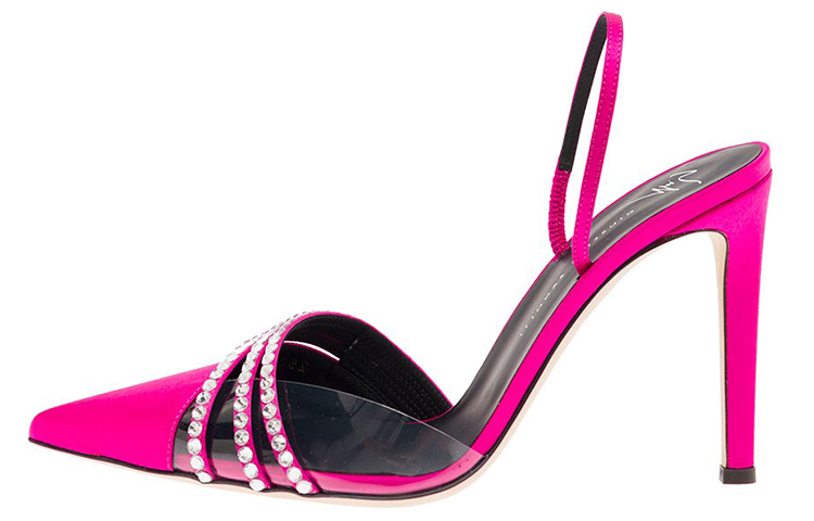 (W) Giuseppe Zanotti Satin Point 105 'Pink Crystal'