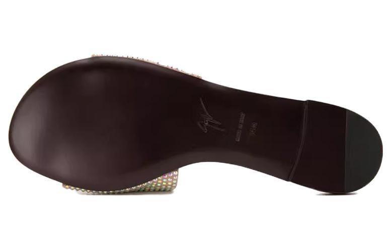 (W) Giuseppe Zanotti Sheepskin Crystal Open Toe Slide 'Pink' 圖 4