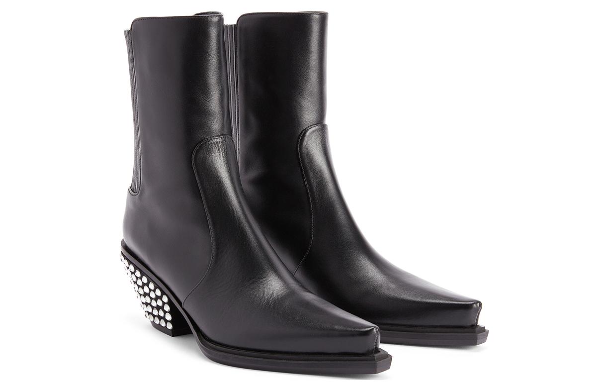 Shop (W) 주세페 자노티 블랙 레더 숏부츠 I370021001