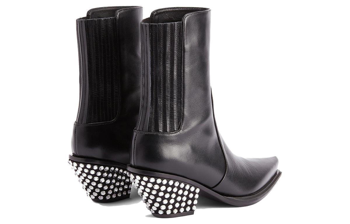 Purchase (W) 주세페 자노티 블랙 레더 숏부츠 I370021001