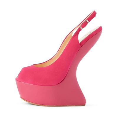 (W) Giuseppe Zanotti Sneaker Wedge 'Pink Buckle'