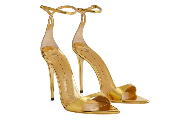(W) Giuseppe Zanotti Stiletto Heel Slipper 'Gold Buckle Peep Toe' 圖 3