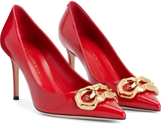 giuseppe zanotti/GZ Logozalì 皮革 尖頭淺口 細跟 高筒鞋 女款 紅色 Order giuseppe zanotti/GZ Logozalì 皮革 尖頭淺口 細跟 高筒鞋 女款 紅色