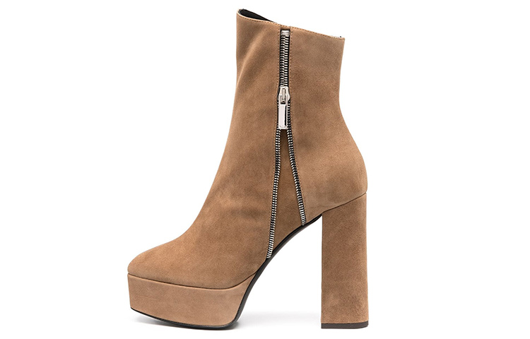 (W) Giuseppe Zanotti Suede Zip-Up Boots 'Brown'