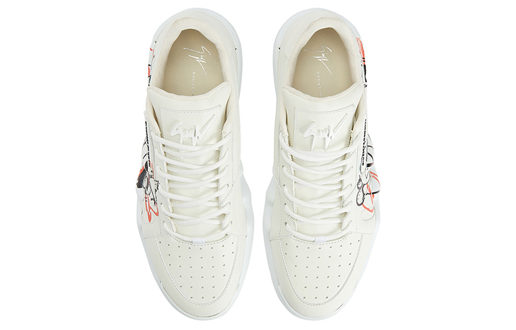 Shop (W) Giuseppe Zanotti Talon Low 'Cuero Blanco' RW30025002