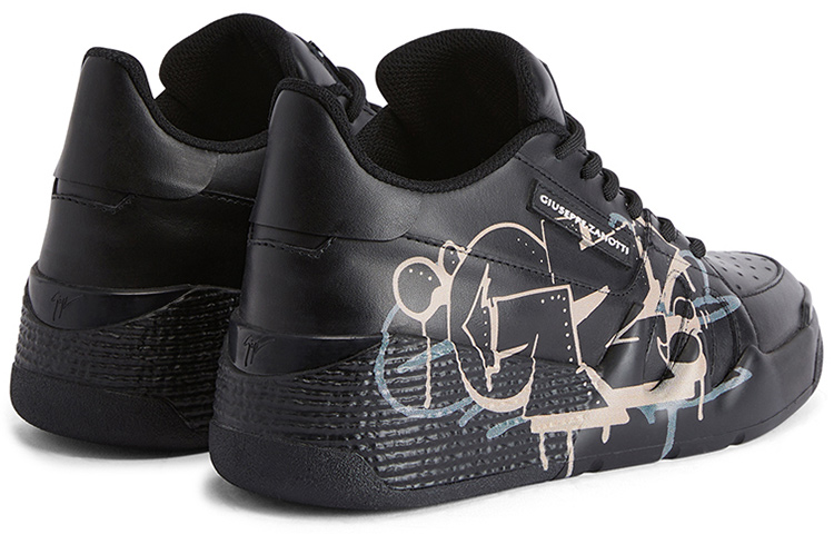 (W) Giuseppe Zanotti Talon Low Top 'Black Round Toe Lace-Up' 圖 3