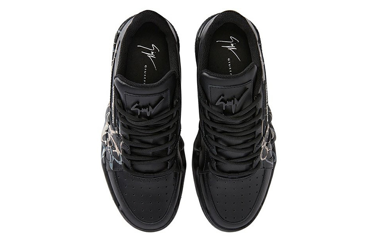 (W) Giuseppe Zanotti Talon Low Top 'Black Round Toe Lace-Up' 圖 4