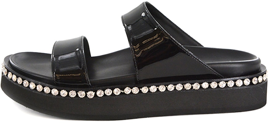 (Women) Giuseppe Zanotti Thick Sole Comfort Sport Sandal 'Black Leather' E100093003 Buy (Women) Giuseppe Zanotti Thick Sole Comfort Sport Sandal 'Black Leather' E100093003