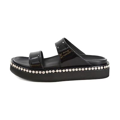 (W) Giuseppe Zanotti Thick Sole CMFT Sport Sandal 'Black Leather'