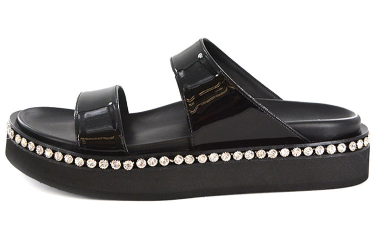 (Women) Giuseppe Zanotti Thick Sole Comfort Sport Sandal 'Black Leather' E100093003