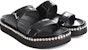 (W) Giuseppe Zanotti Sandal Sukan Tebal Kulit Hitam E100093003