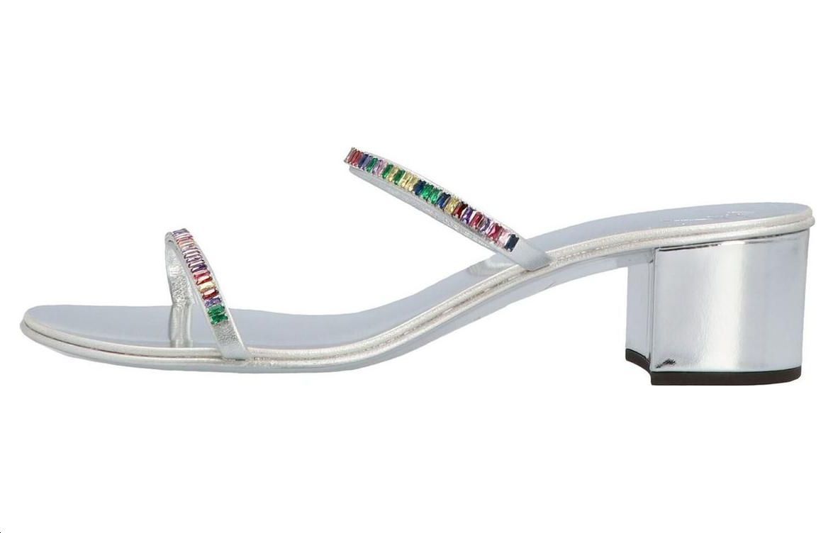 (W) Giuseppe Zanotti Toe Ring Sport Sandal 'Rainbow Crystal White'