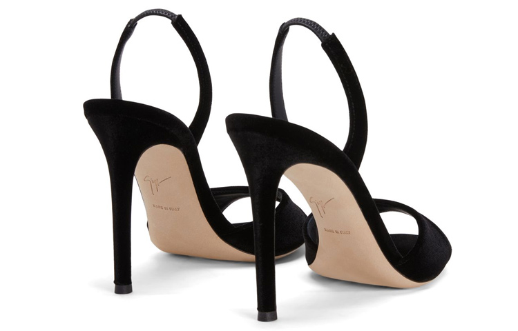 (W) Giuseppe Zanotti Velvet-Lace Sandals 'Black' 圖 3