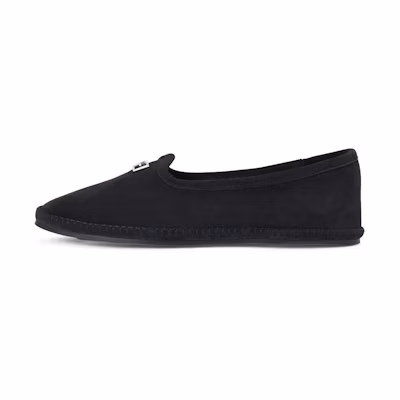 (W) Giuseppe Zanotti Velvet Ballet Flats 'Black'