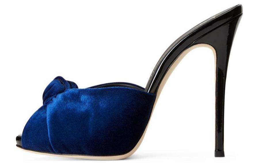 (W) Giuseppe Zanotti Velvet CMFT Slide 'Blue'