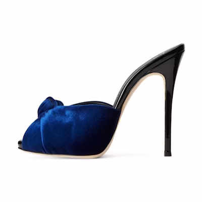 (W) Giuseppe Zanotti Velvet CMFT Slide 'Blue'