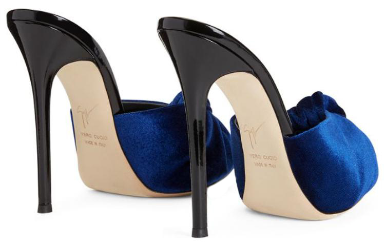 (W) Giuseppe Zanotti Velvet CMFT Slide 'Blue' 圖 3