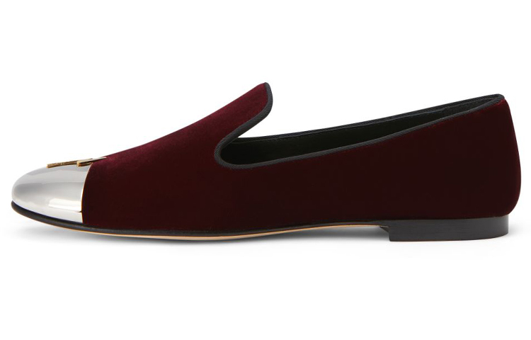(W) Giuseppe Zanotti Velvet Loafers 'Burgundy'