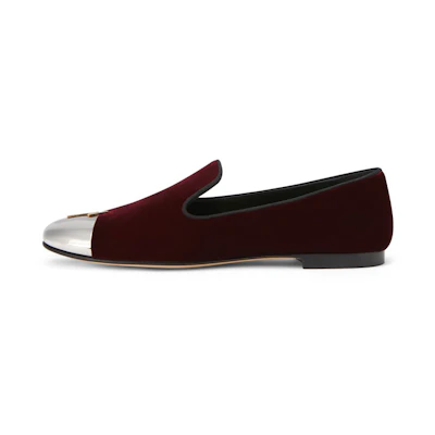 (W) Giuseppe Zanotti Velvet Loafers 'Burgundy'