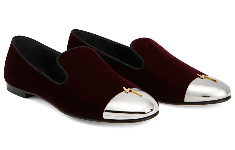 (W) Giuseppe Zanotti Velvet Loafers 'Burgundy' 圖 2