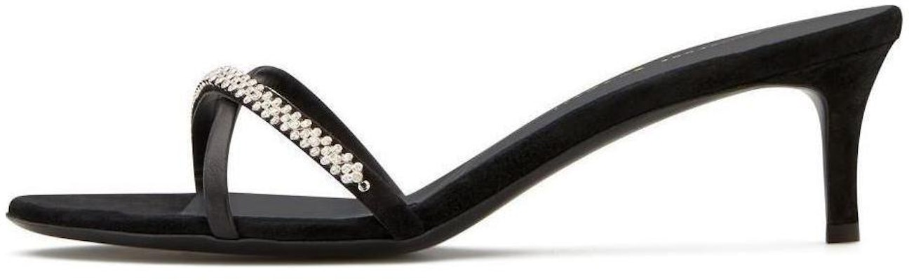(Women) Giuseppe Zanotti Velvet Open Toe High Heel Slide 'Black' E000026002 Buy (Women) Giuseppe Zanotti Velvet Open Toe High Heel Slide 'Black' E000026002