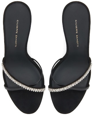 (Women) Giuseppe Zanotti Velvet Open Toe High Heel Slide 'Black' E000026002 Shop (Women) Giuseppe Zanotti Velvet Open Toe High Heel Slide 'Black' E000026002