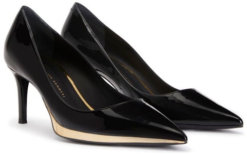 giuseppe zanotti/GZ Virgyn 漆皮 尖頭淺口 細跟 高跟鞋 女款 黑色 Lookbook giuseppe zanotti/GZ Virgyn 漆皮 尖頭淺口 細跟 高跟鞋 女款 黑色