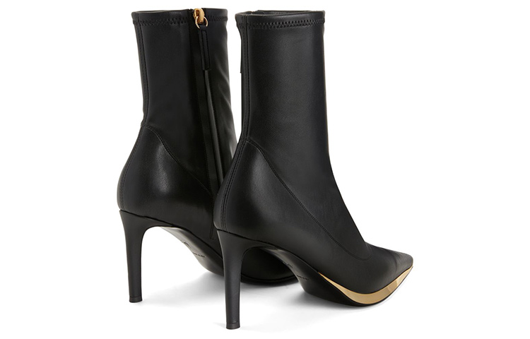 Lookbook (W) 朱塞佩·萨诺第 弹力尖头黑色短靴 I270018001