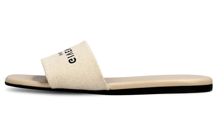 (Women) Givenchy 4G Canvas Open-Toe Flat Slide 'Light Brown' BE306FE1PU-255