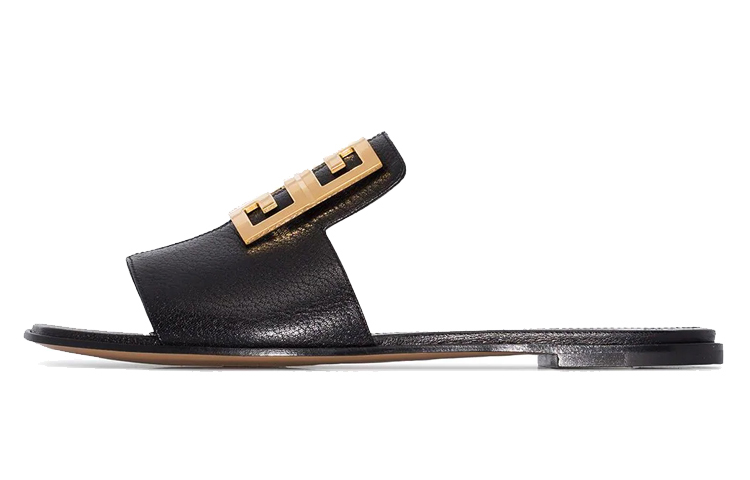 (Women) Givenchy 4G Flat Sandals 'Black Gold' BE303AE05V