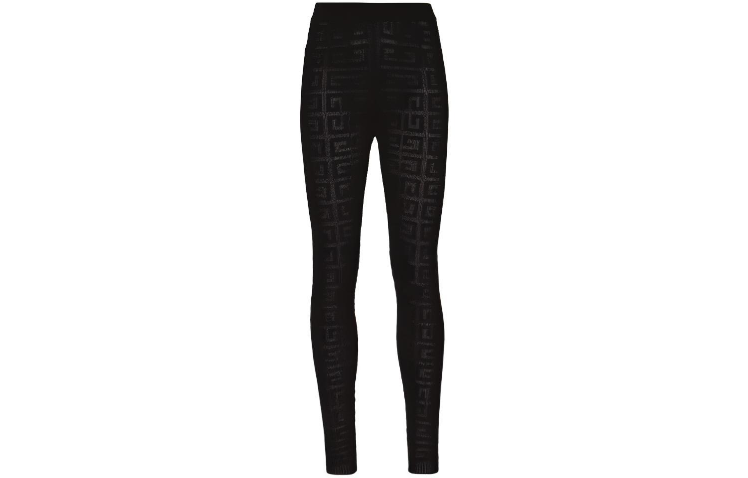 (Women) GIVENCHY 4G Jacquard Slim Fit Leggings Black BW50S44ZAQ-001