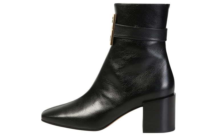 (W) Givenchy 4G Leather High-Heel Booties 'Black Zip Fashion'