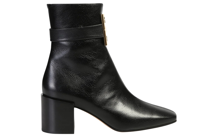 (W) Givenchy 4G Leather High-Heel Booties 'Black Zip Fashion' 圖 2